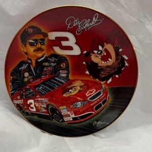 3 Dale Earnhardt x Taz Tasmanian Devil plate limited edition #F4420